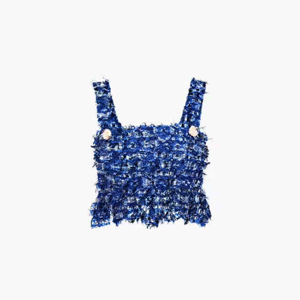 Fashion Cutout Denim Top