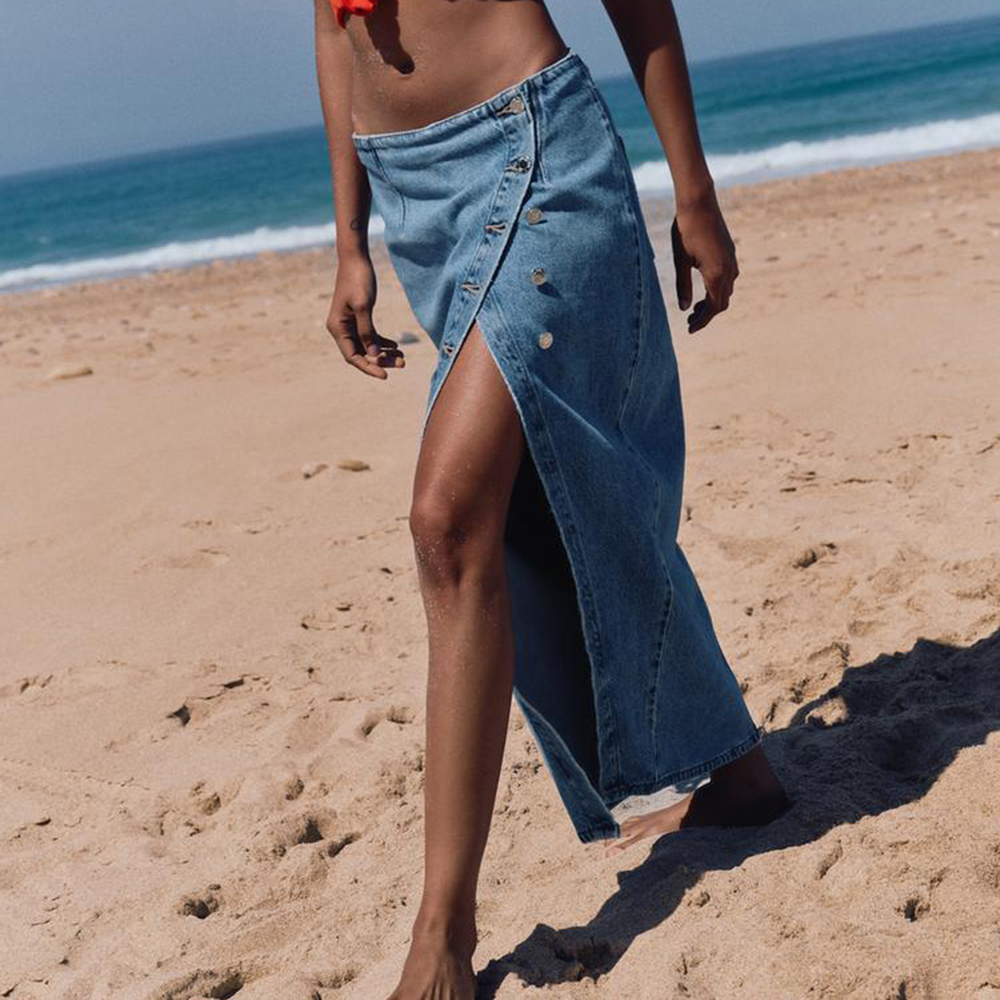 Summer button Skirts