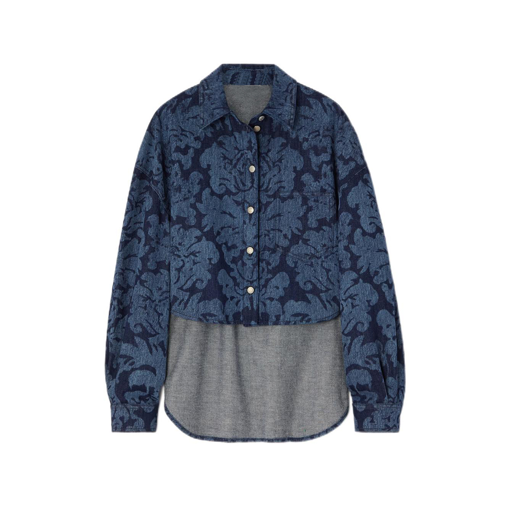 Dark Blue Embroidery Jacket