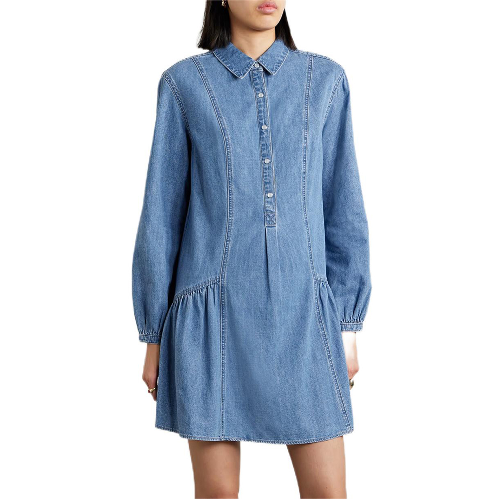 Long sleeve denim dress