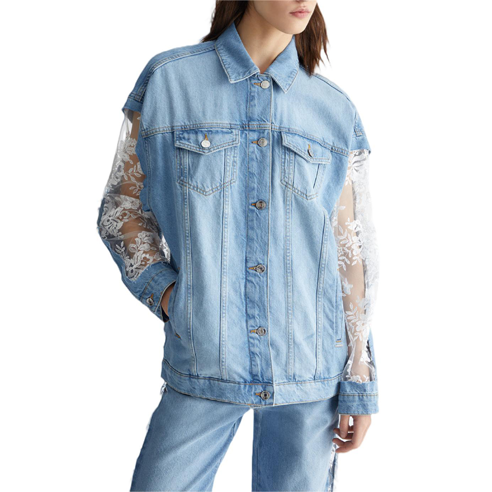 Bleach Lace Denim Shirts