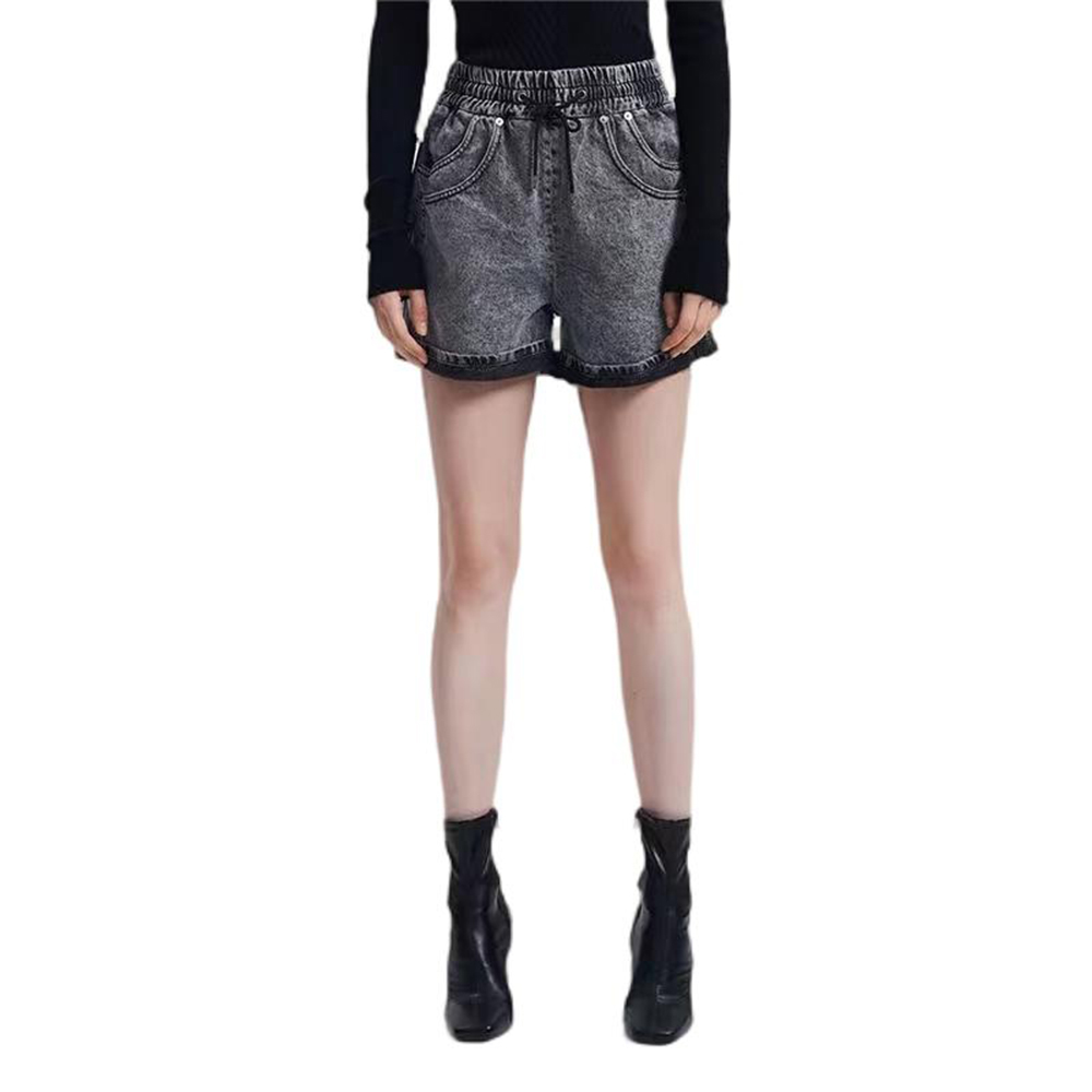 Black denim Shorts