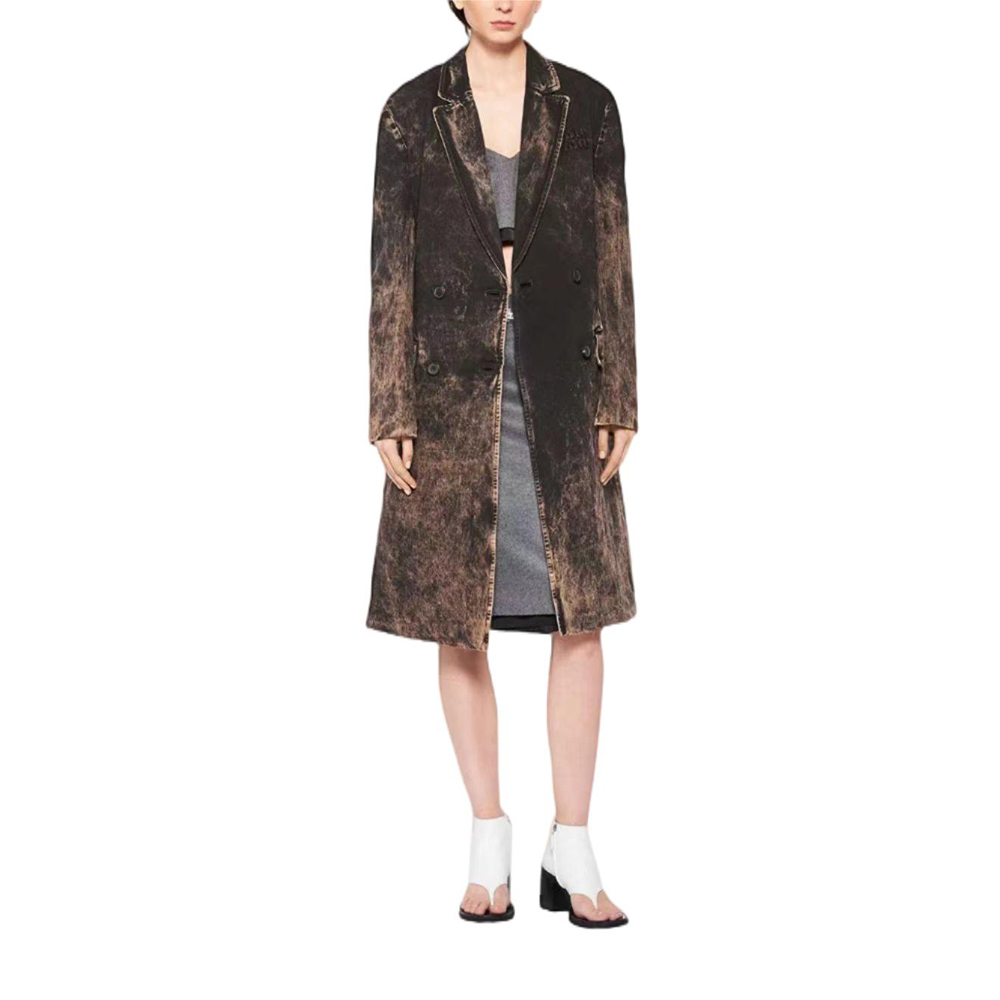 Brown dyeing Denim Coat