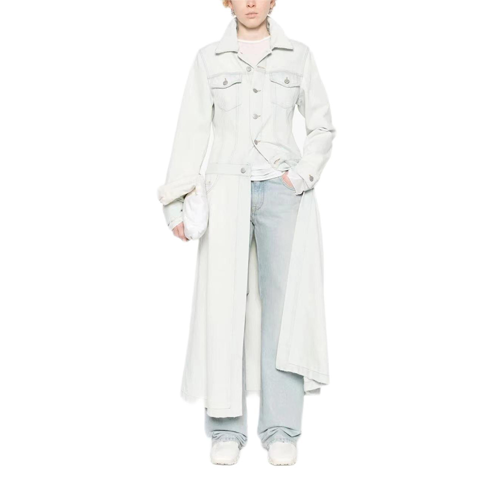 ​White Long Denim Coat