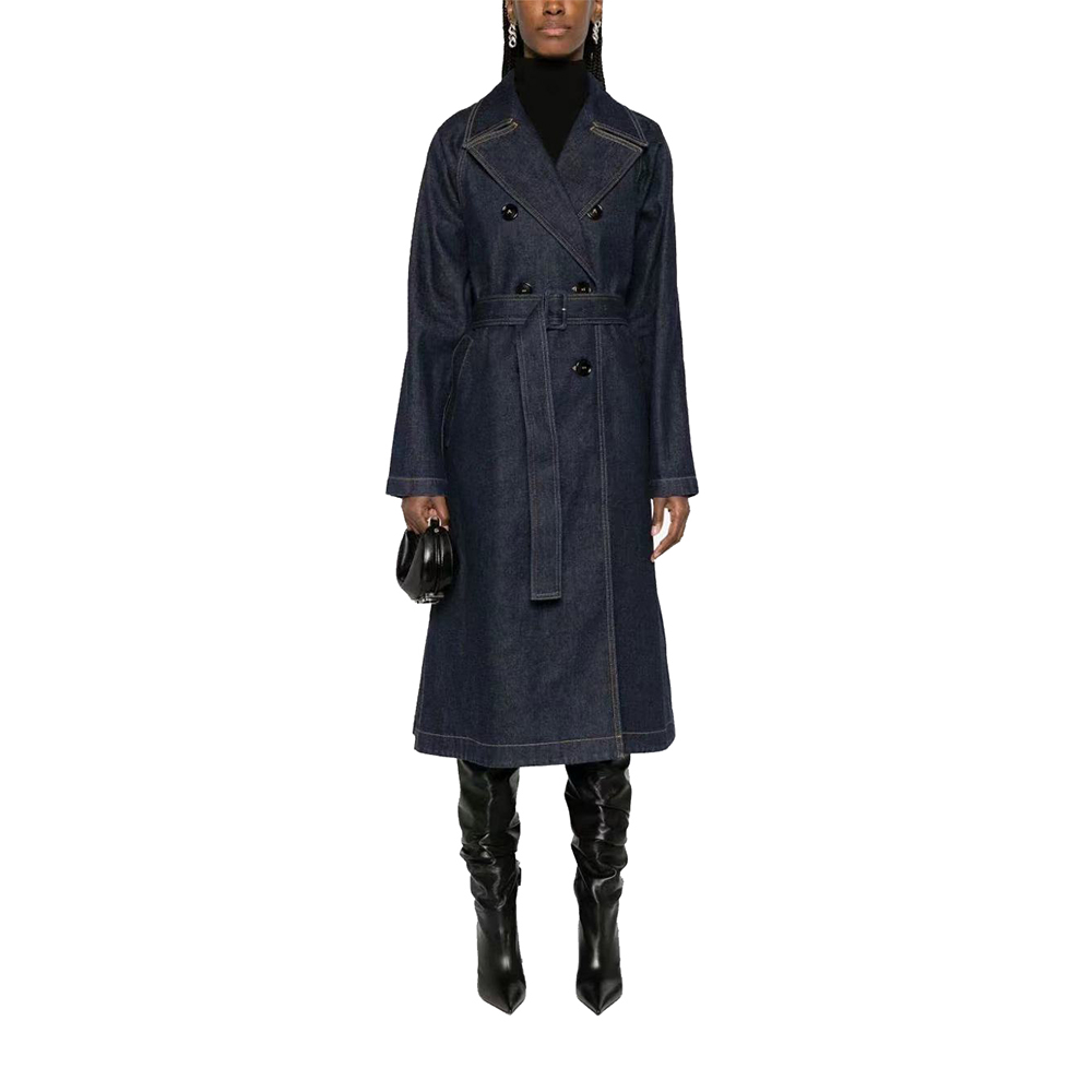 Raw Long Denim Coat