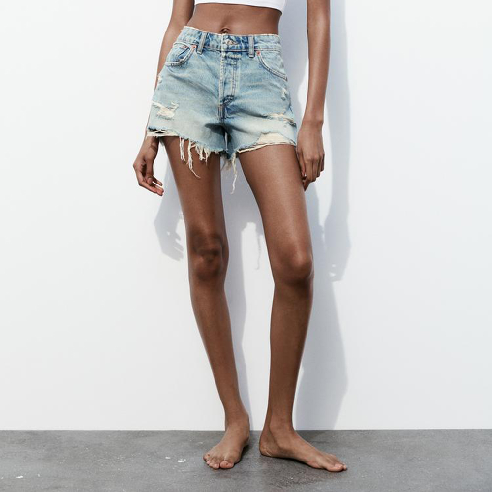 Vintage Destroyed Denim Shorts