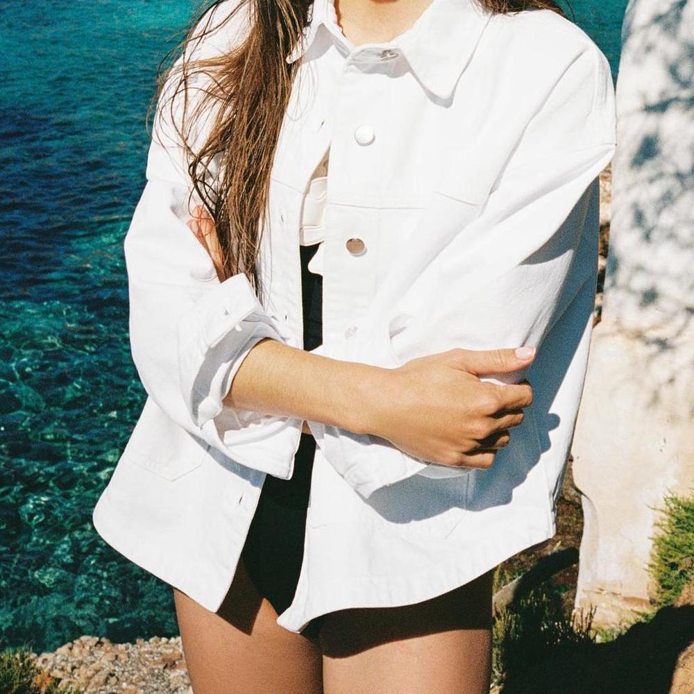 Summer White Denim Shirts