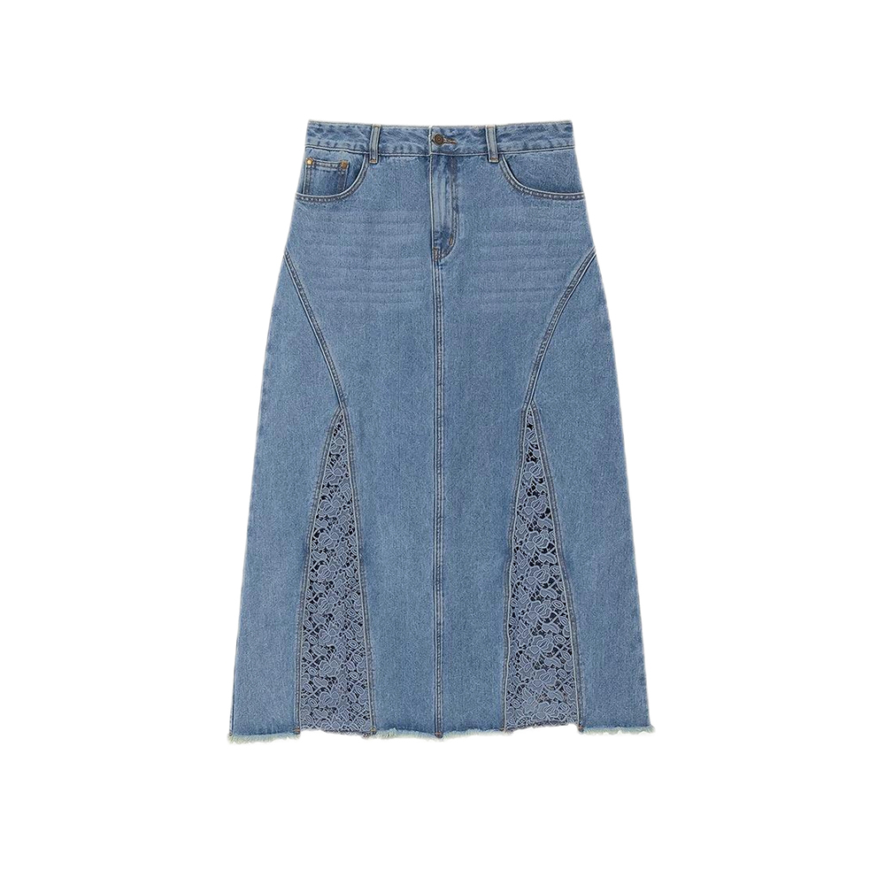 Lace Denim Skirts