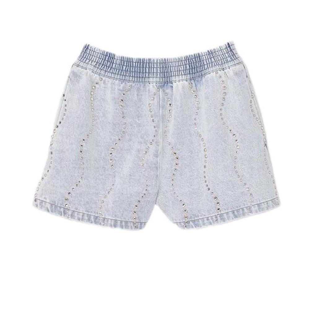 Beading Embroidery Denim Shorts