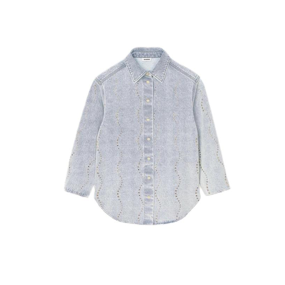 Beading Stone Denim Shirts